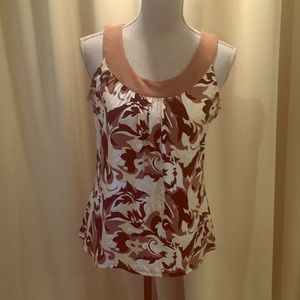 Tan Swirls Blouse Tank